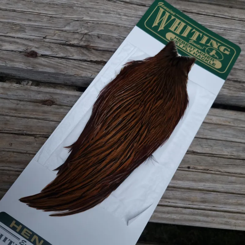 Whiting Hebert Miner Hen Cape in Greenwell's Unique Variant D-1